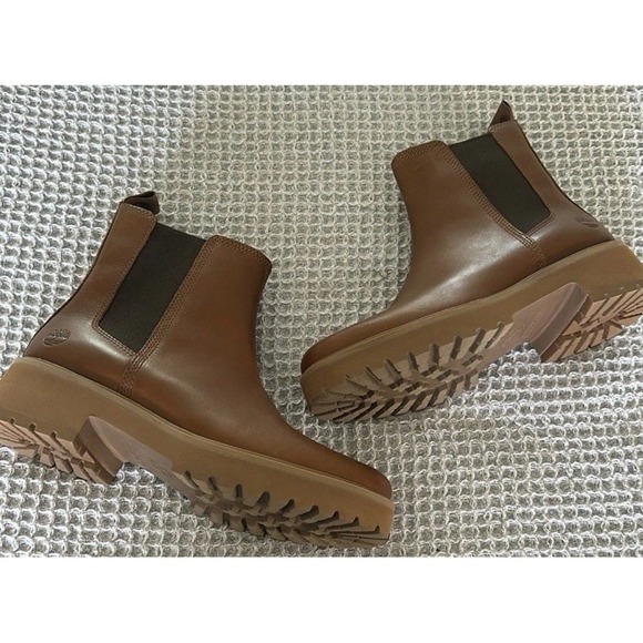 Timberland Women's Carnaby Cool Tan Chelsea Boots Size 9 - Picture 1 of 16